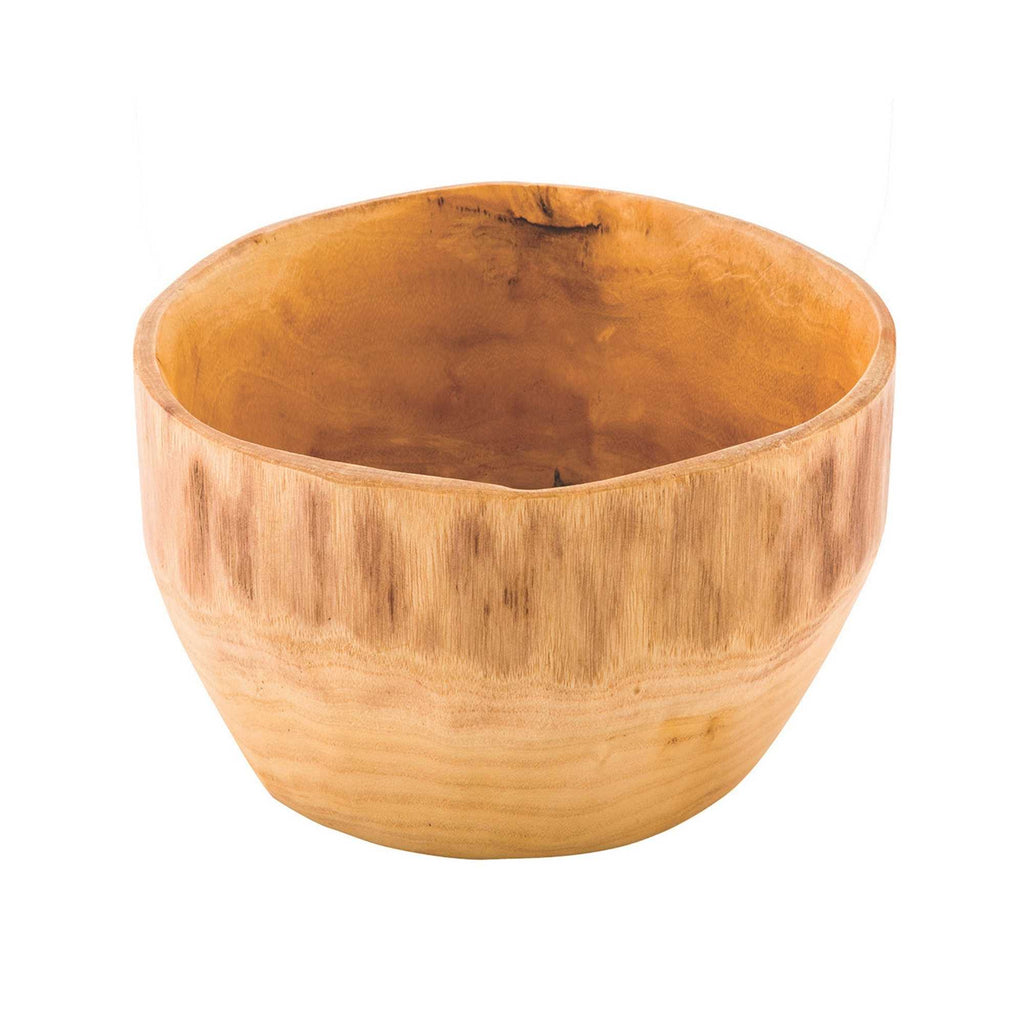 Nature Tek 100 oz Round Natural Wood Serving Bowl - 9 3/4" x 9 3/4" x 5 3/4" - 1 count box