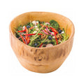 Nature Tek 100 oz Round Natural Wood Serving Bowl - 9 3/4" x 9 3/4" x 5 3/4" - 1 count box