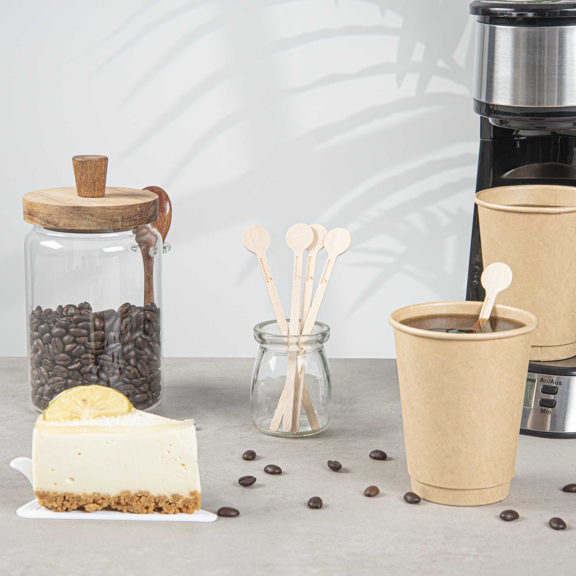 Restpresso Natural Wood Coffee Stirrer - 6" - 1000 count box