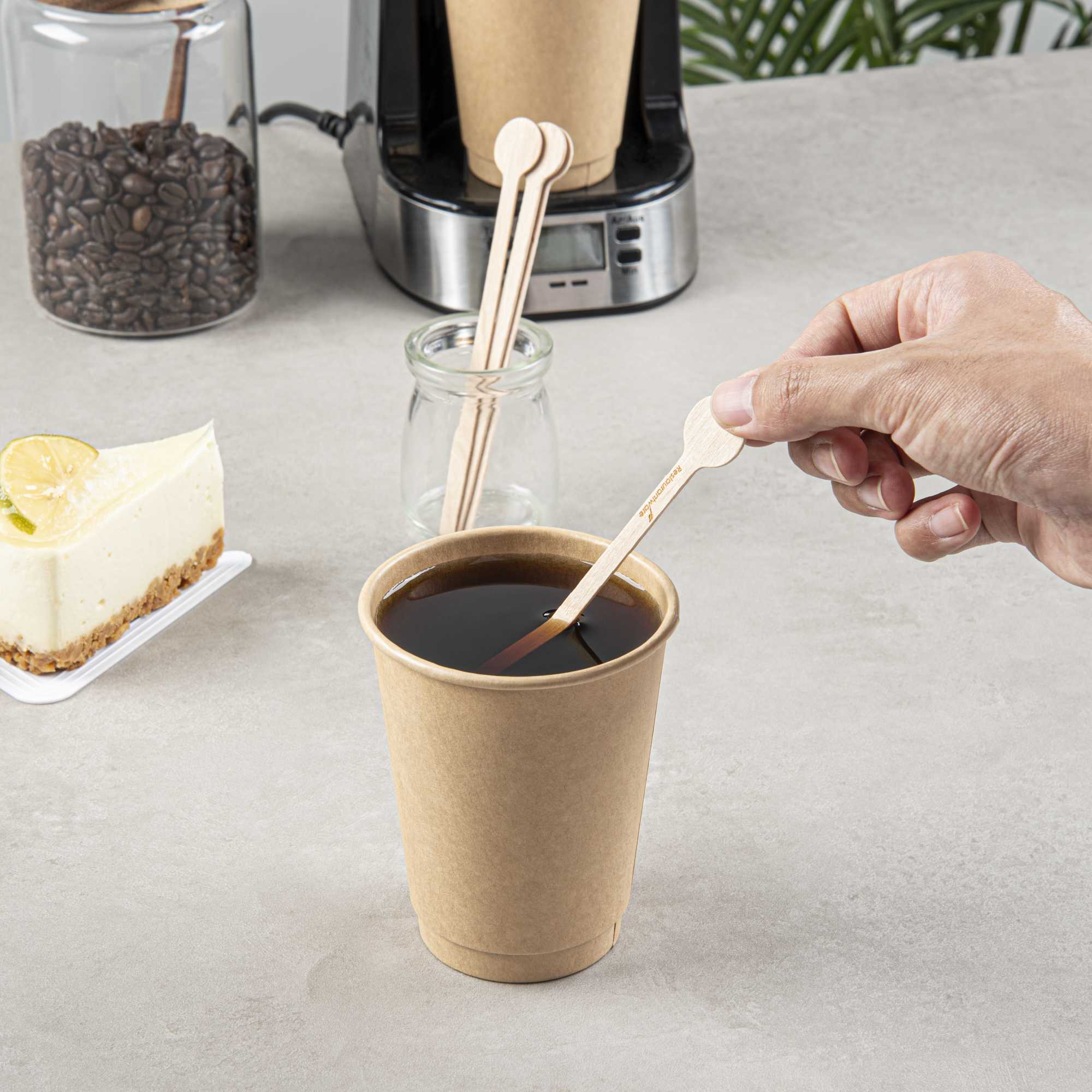 Restpresso Natural Wood Coffee Stirrer - 6" - 1000 count box