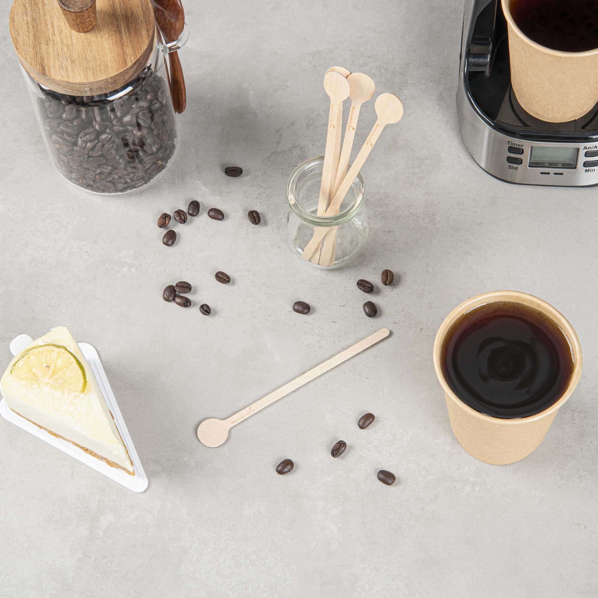 Restpresso Natural Wood Coffee Stirrer - 6" - 1000 count box