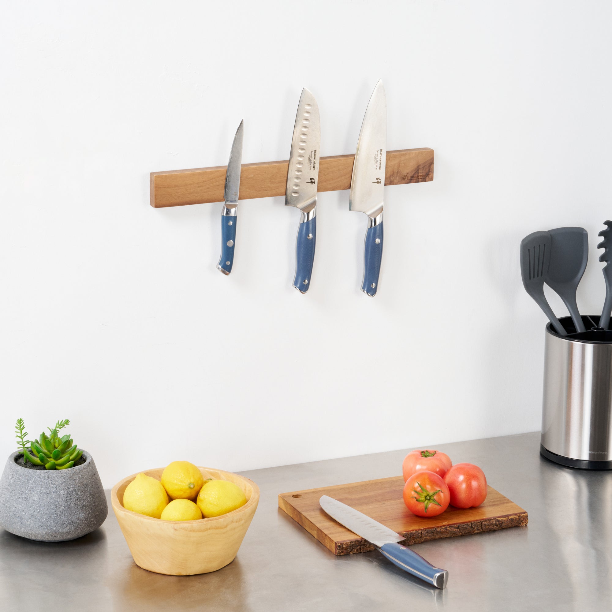 Nature Tek Sensei Rectangle Natural Wood Knife Holder - Magnetic - 18" - 1 count box