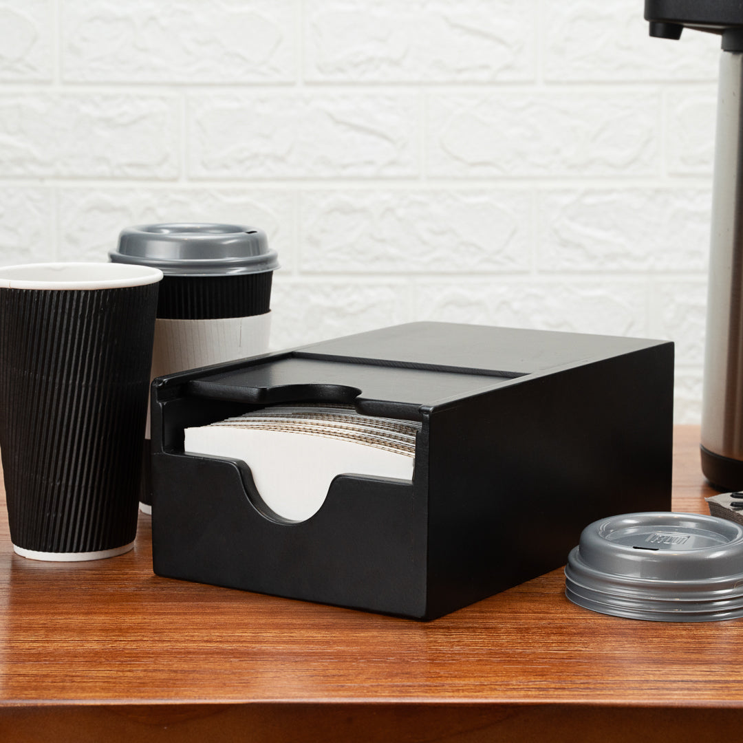 Restpresso Black Bamboo Coffee Cup Sleeve Holder - 9 1/2'' x 6'' x 3.75'' - 1 count box