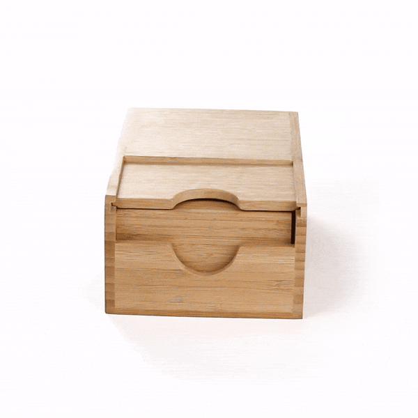 Restpresso Natural Bamboo Coffee Cup Sleeve Holder - 9 1/2'' x 6'' x 3.75'' - 1 count box