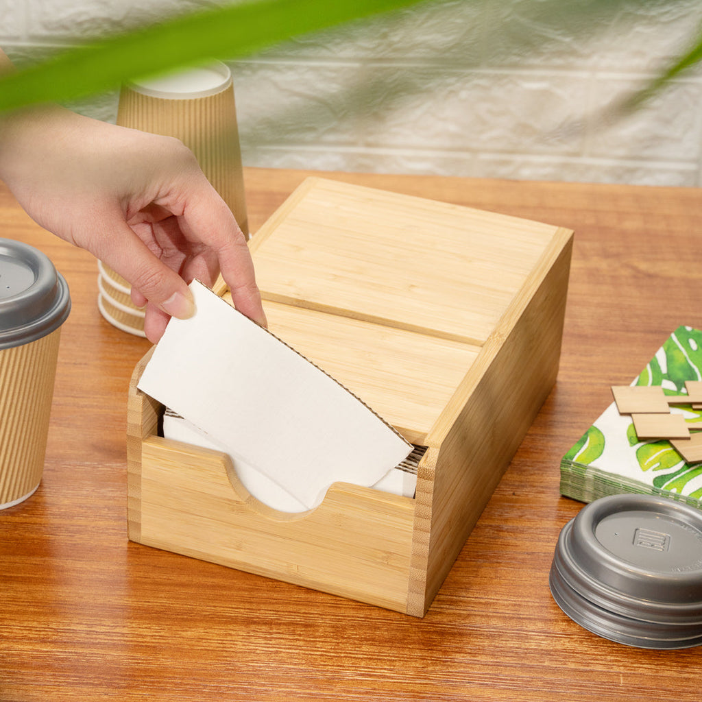 Restpresso Natural Bamboo Coffee Cup Sleeve Holder - 9 1/2'' x 6'' x 3.75'' - 1 count box