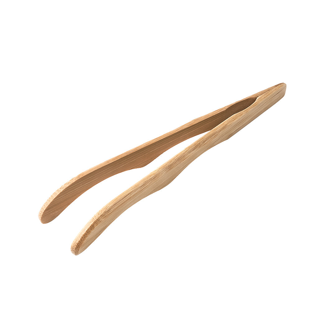 Bambuddha Natural Bamboo Curved Tong - 7" - 100 count box