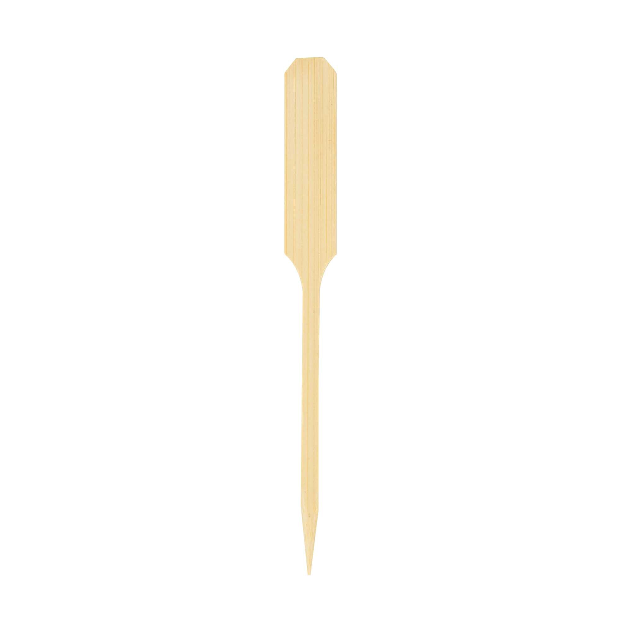Pixy Natural Bamboo Oar Pick - 3 1/2" x 1 1/2" - 100 count box
