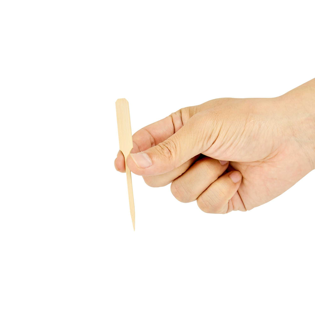 Pixy Natural Bamboo Oar Pick - 3 1/2" x 1 1/2" - 100 count box