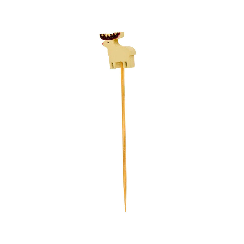 Pixy Natural Bamboo Rudolph Pick - 3 1/2" - 1000 count box