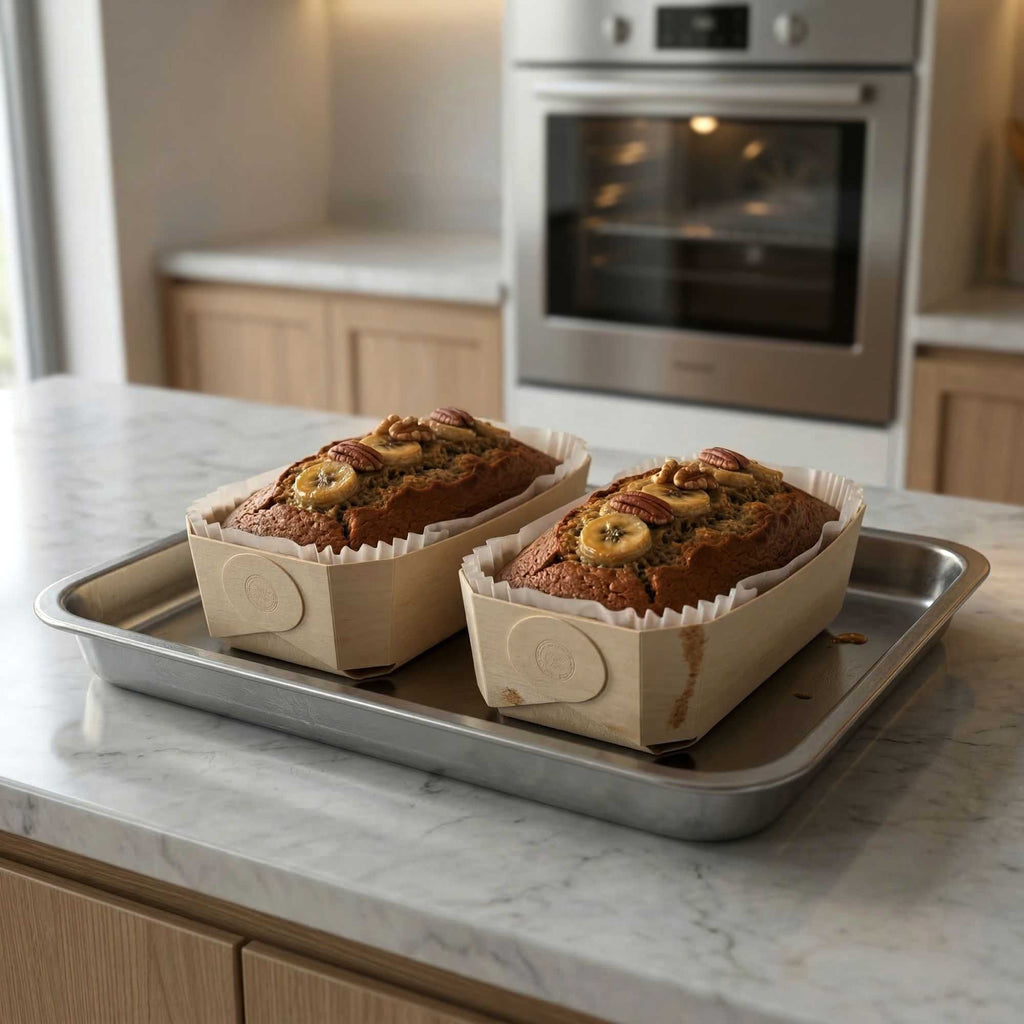 Taipei Poplar Baking / Serving Container - with Paper Liner - 7 1/4" x 4 1/2" x 2 1/4" - 100 count box