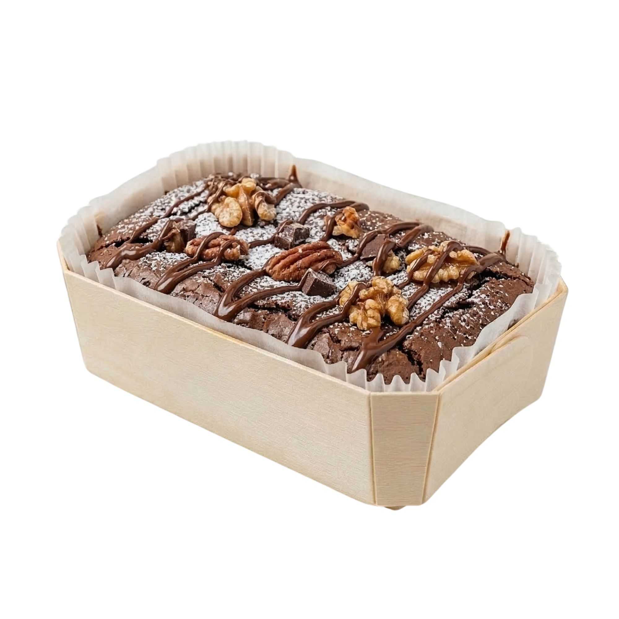Taipei Poplar Baking / Serving Container - with Paper Liner - 5 1/2" x 3 1/2" x 1 3/4" - 100 count box