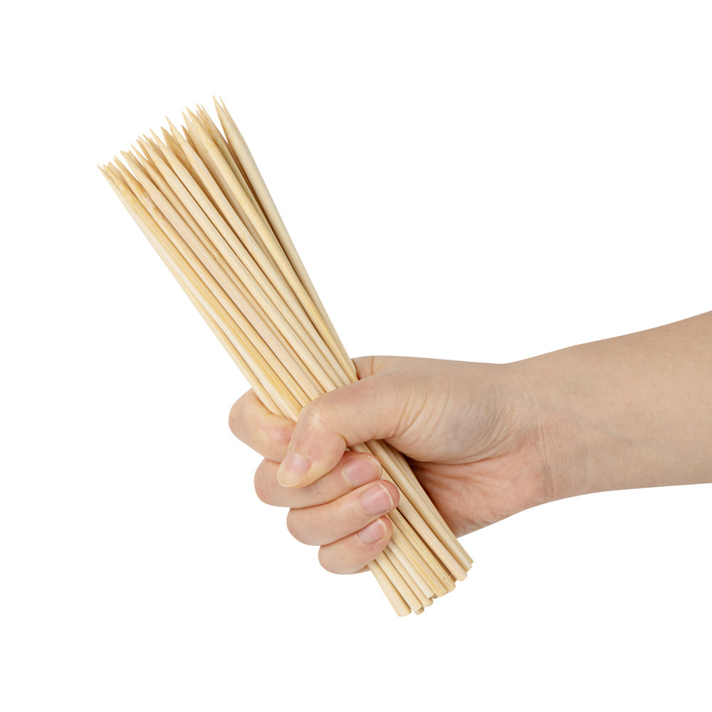 Robata Sturdy Natural Bamboo Grilling Skewer - Heavy Duty - 8" - 100 count box