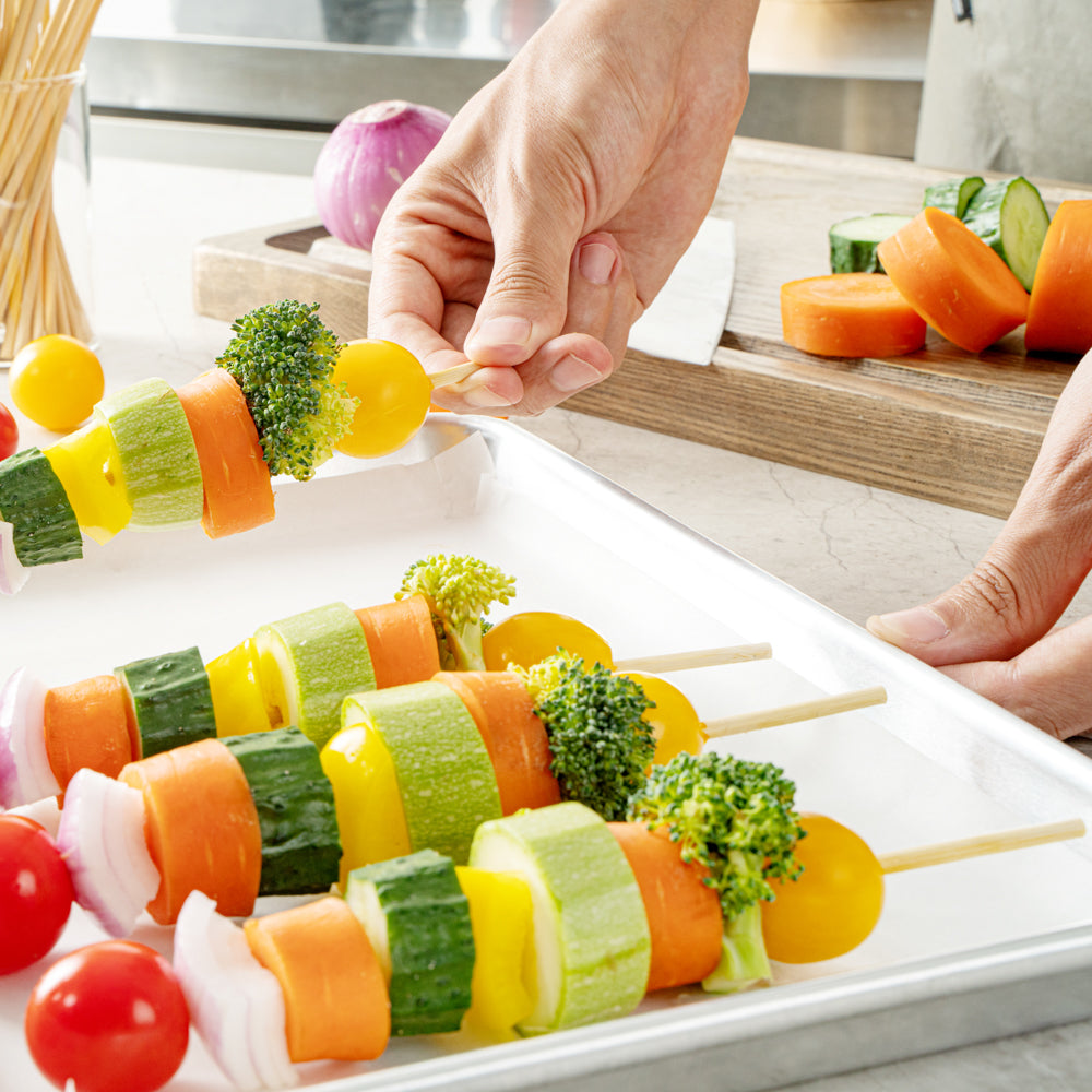 Robata Sturdy Natural Bamboo Grilling Skewer - Heavy Duty - 8" - 1000 count box