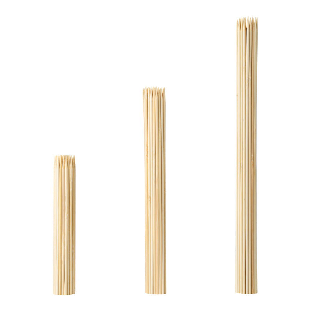 Robata Sturdy Natural Bamboo Grilling Skewer - Heavy Duty - 12" - 100 count box