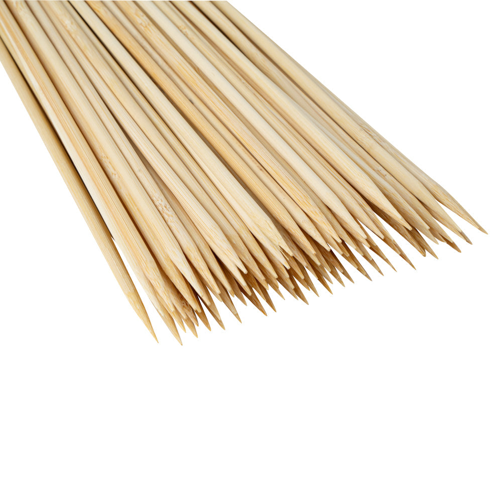Robata Sturdy Natural Bamboo Grilling Skewer - Heavy Duty - 12" - 100 count box