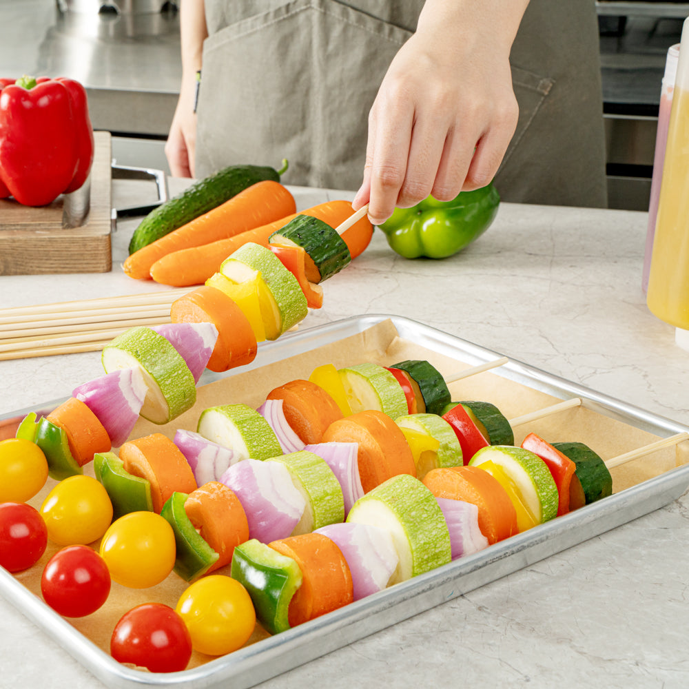 Robata Sturdy Natural Bamboo Grilling Skewer - Heavy Duty - 12" - 100 count box