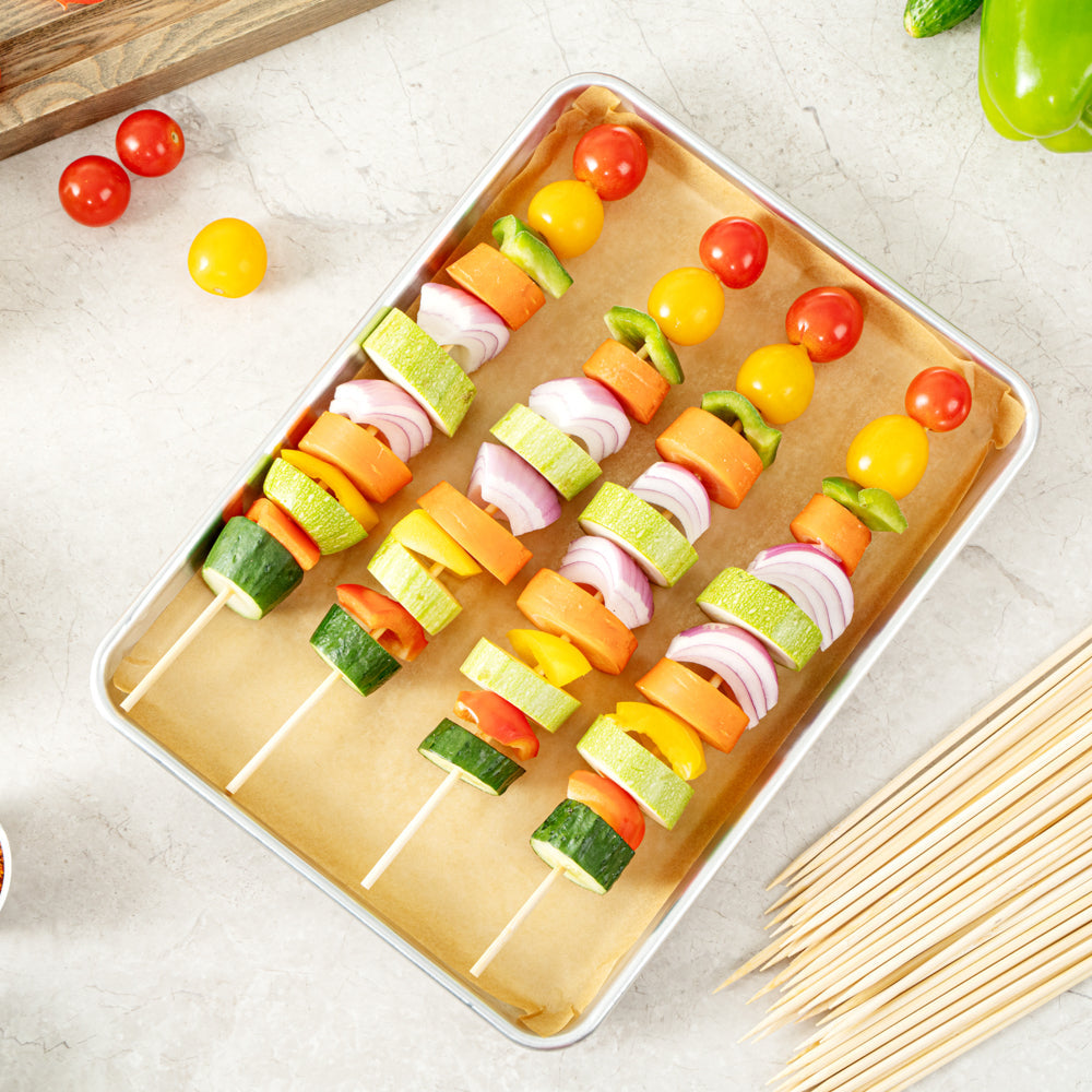 Robata Sturdy Natural Bamboo Grilling Skewer - Heavy Duty - 12" - 100 count box