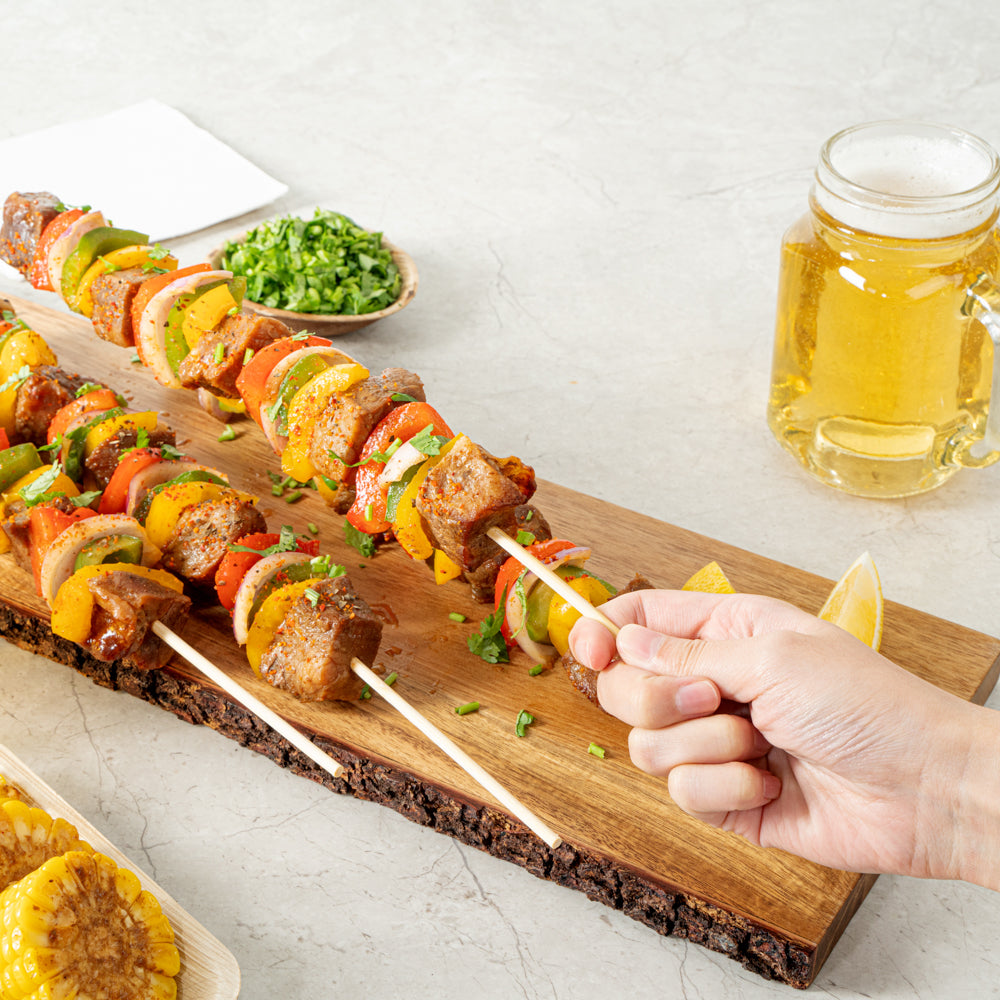 Robata Sturdy Natural Bamboo Grilling Skewer - Heavy Duty - 16" - 100 count box