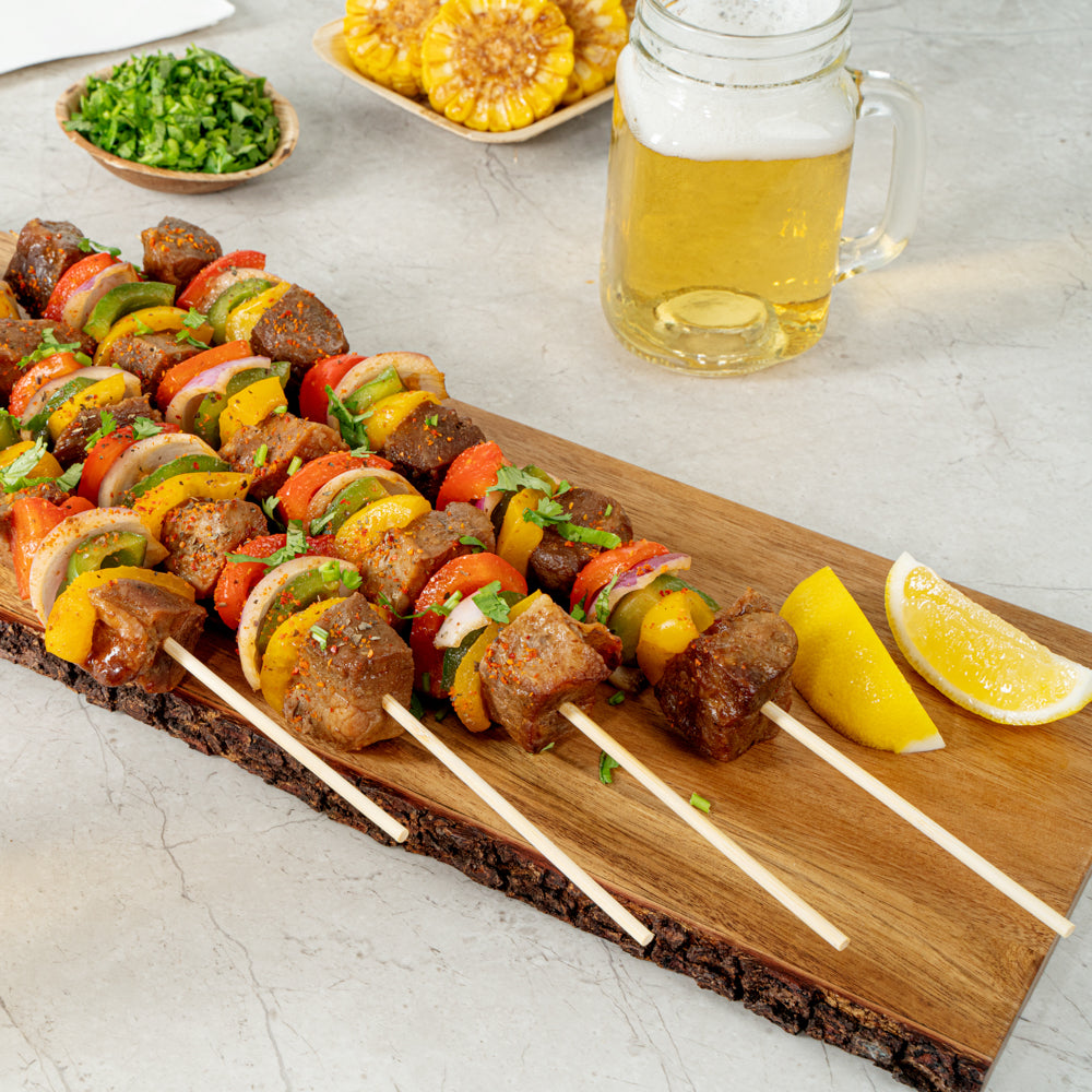 Robata Sturdy Natural Bamboo Grilling Skewer - Heavy Duty - 16" - 100 count box