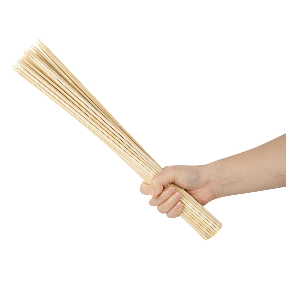 Robata Sturdy Natural Bamboo Grilling Skewer - Heavy Duty - 16" - 1000 count box