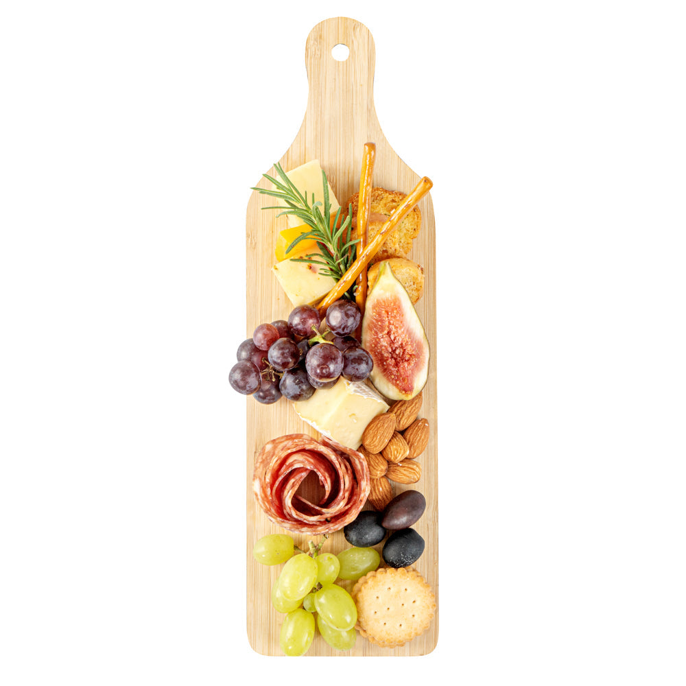 Nature Tek Bamboo Disposable Cheese / Charcuterie Board - 11 3/4" x 3 1/2" - 2 count box
