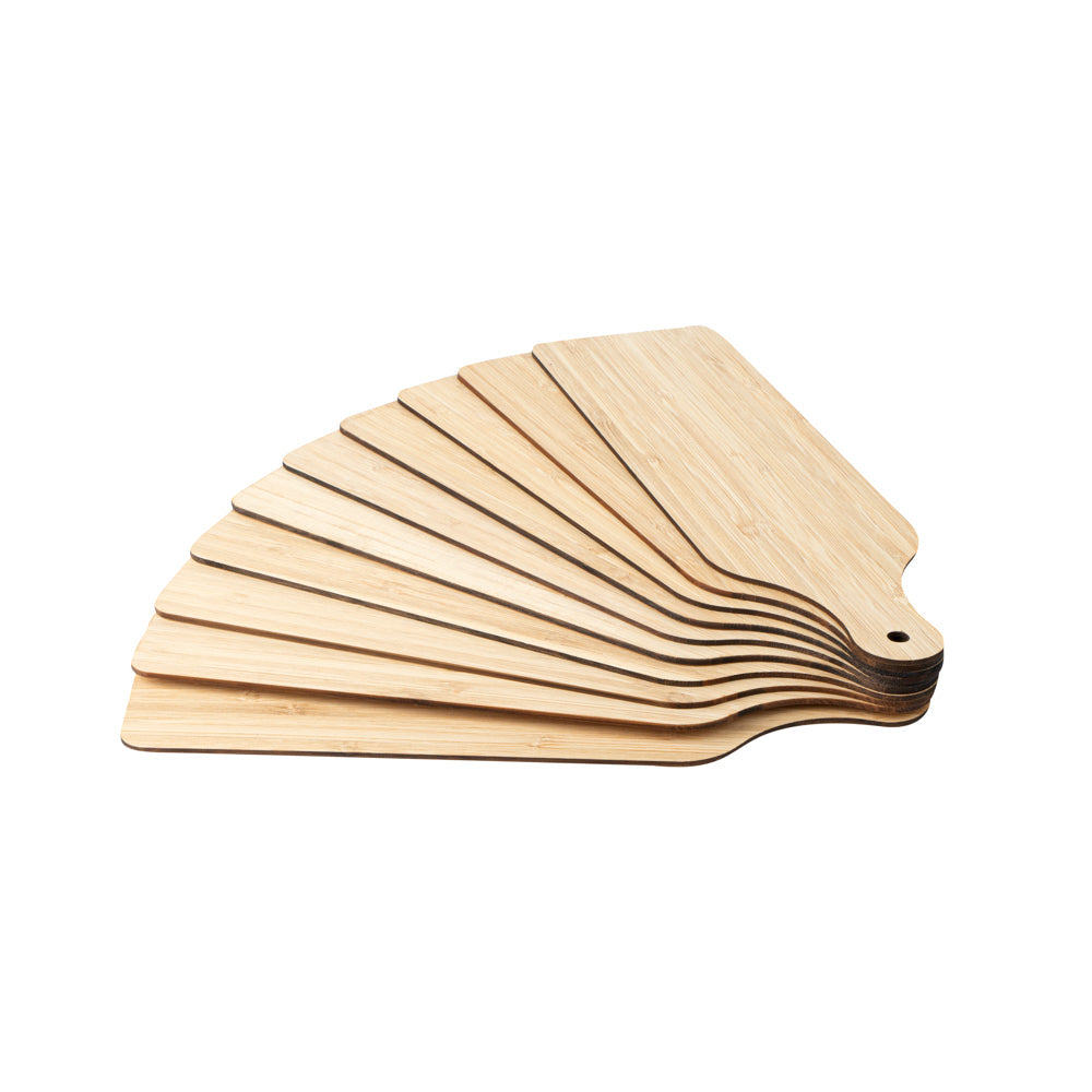 Nature Tek Bamboo Disposable Cheese / Charcuterie Board - 11 3/4" x 3 1/2" - 2 count box