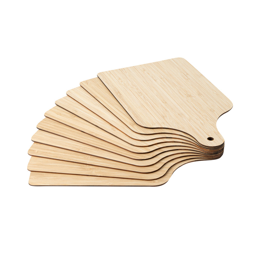 Nature Tek Bamboo Disposable Cheese / Charcuterie Board - 11 3/4" x 7" - 2 count box