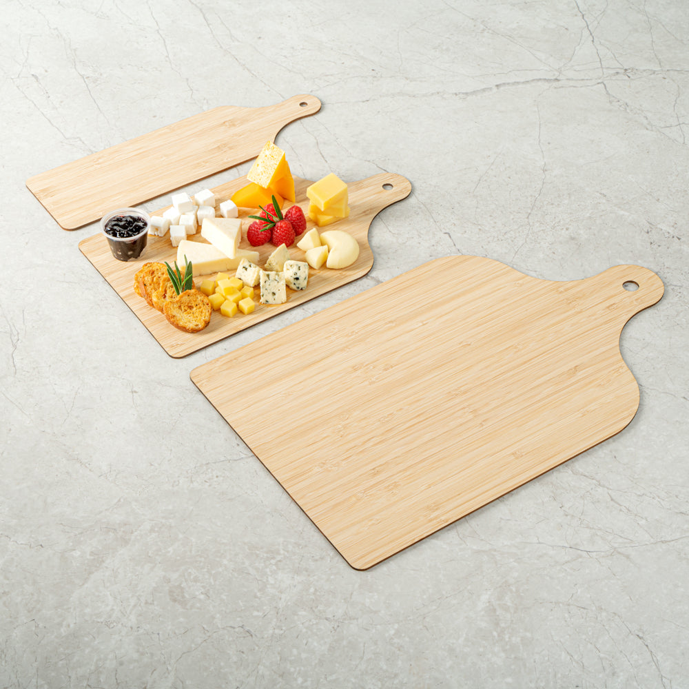 Nature Tek Bamboo Disposable Cheese / Charcuterie Board - 11 3/4" x 7" - 2 count box