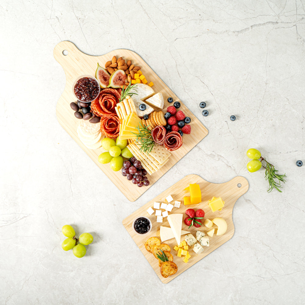 Nature Tek Bamboo Disposable Cheese / Charcuterie Board - 15 3/4" x 9 3/4" - 2 count box