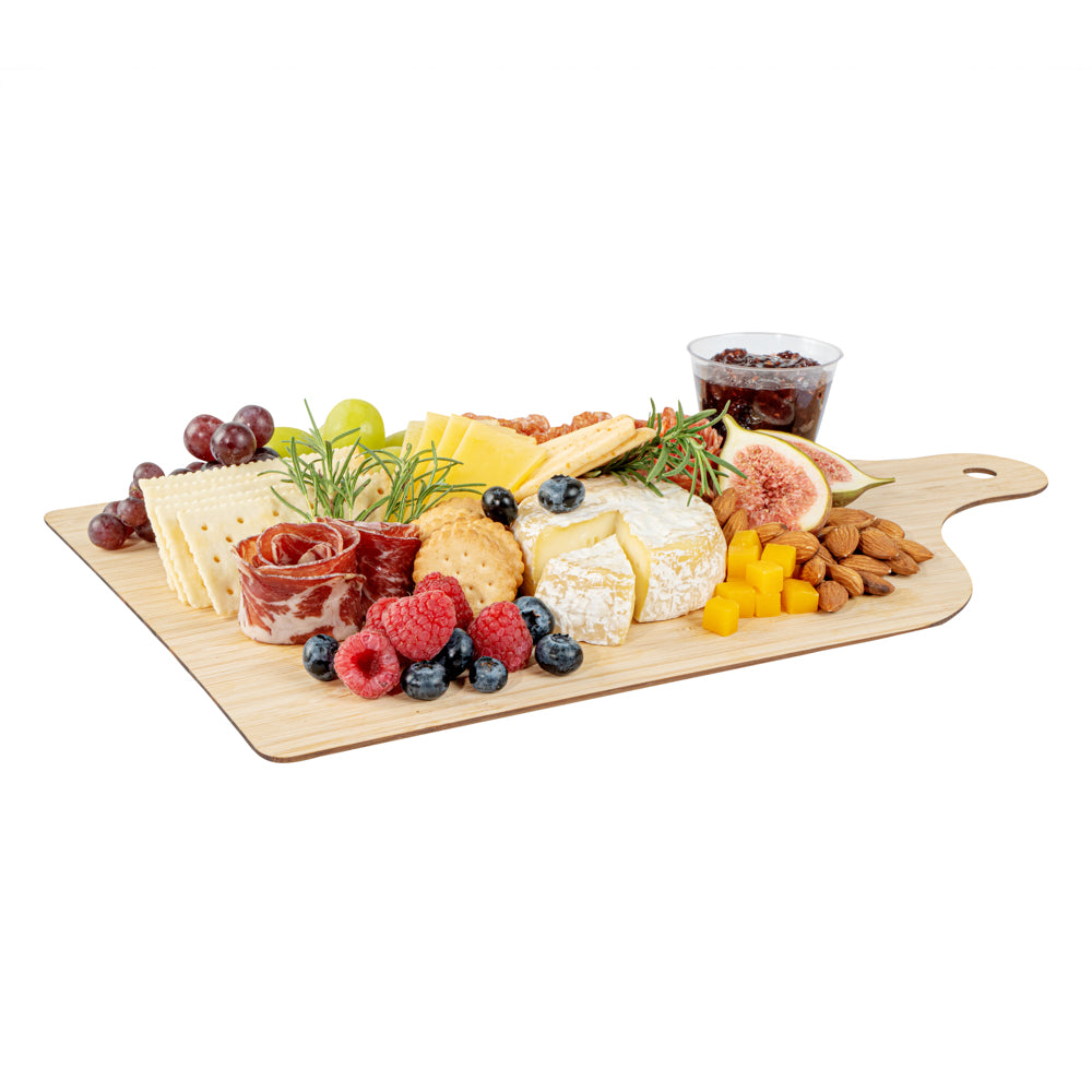 Nature Tek Bamboo Disposable Cheese / Charcuterie Board - 15 3/4" x 9 3/4" - 20 count box