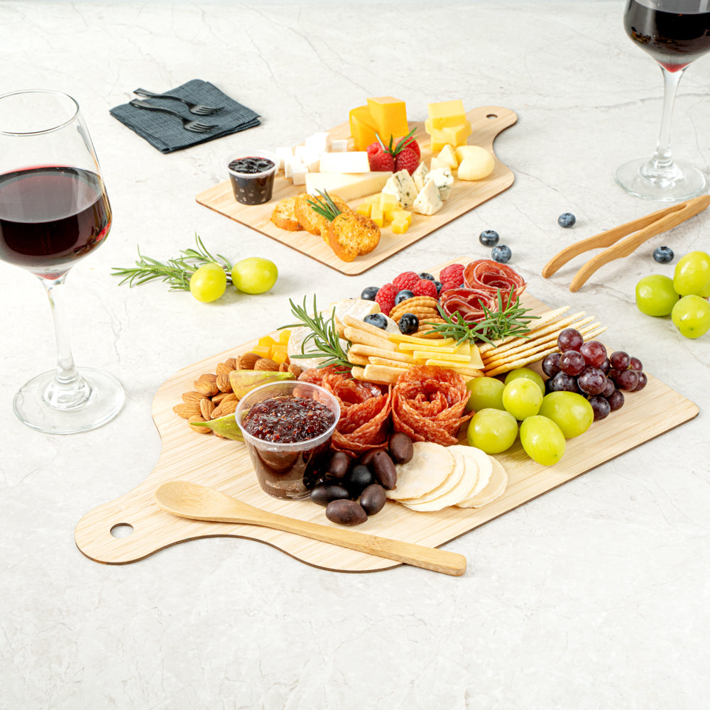Nature Tek Bamboo Disposable Cheese / Charcuterie Board - 15 3/4" x 9 3/4" - 20 count box