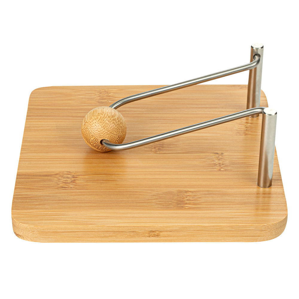 Nature Tek Square Natural Bamboo Napkin Holder - with Weight - 7 1/4" x 7" x 3" - 1 count box