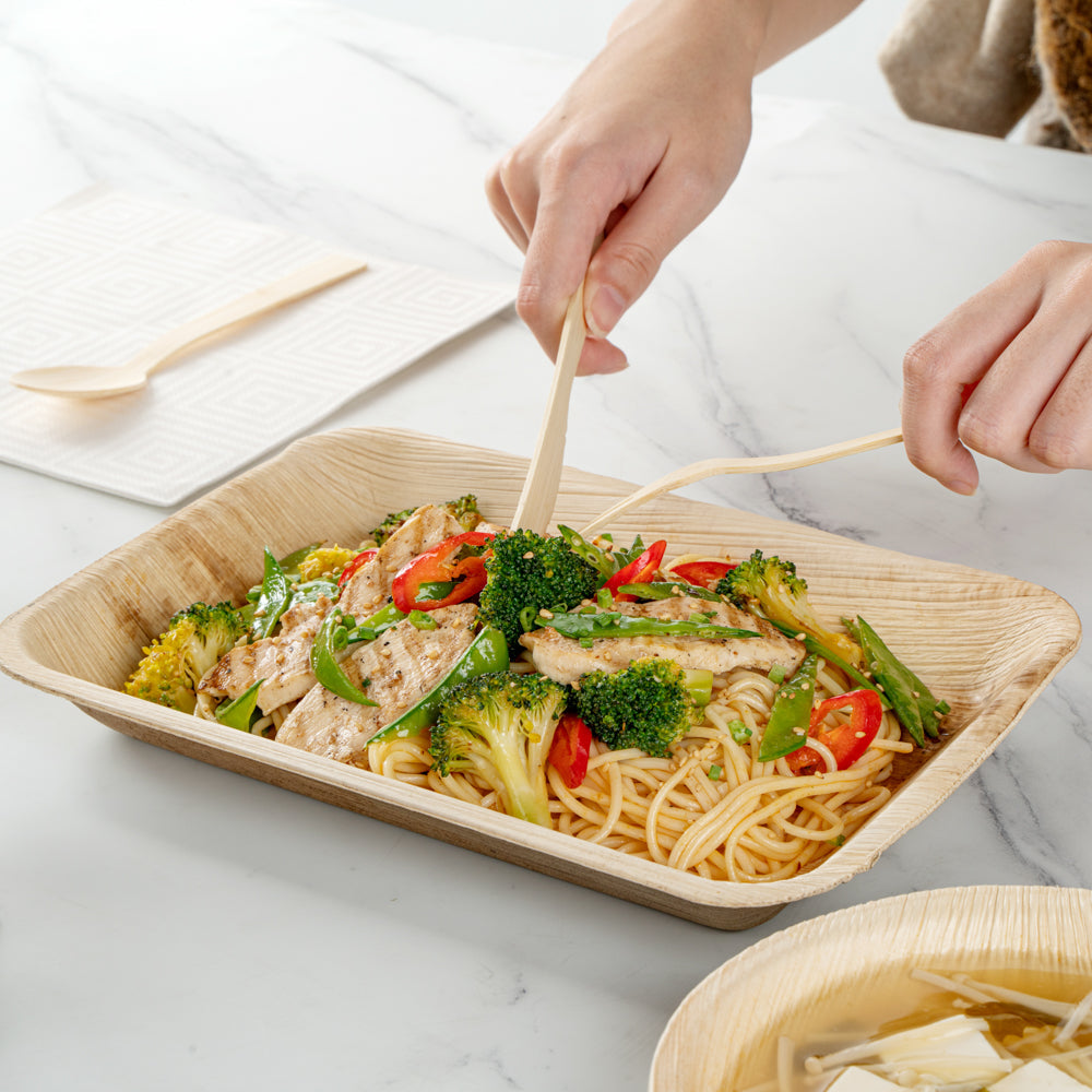 Bambuddha Natural Bamboo Disposable Cutlery Set - Retail Pack - 7" - 24 count box
