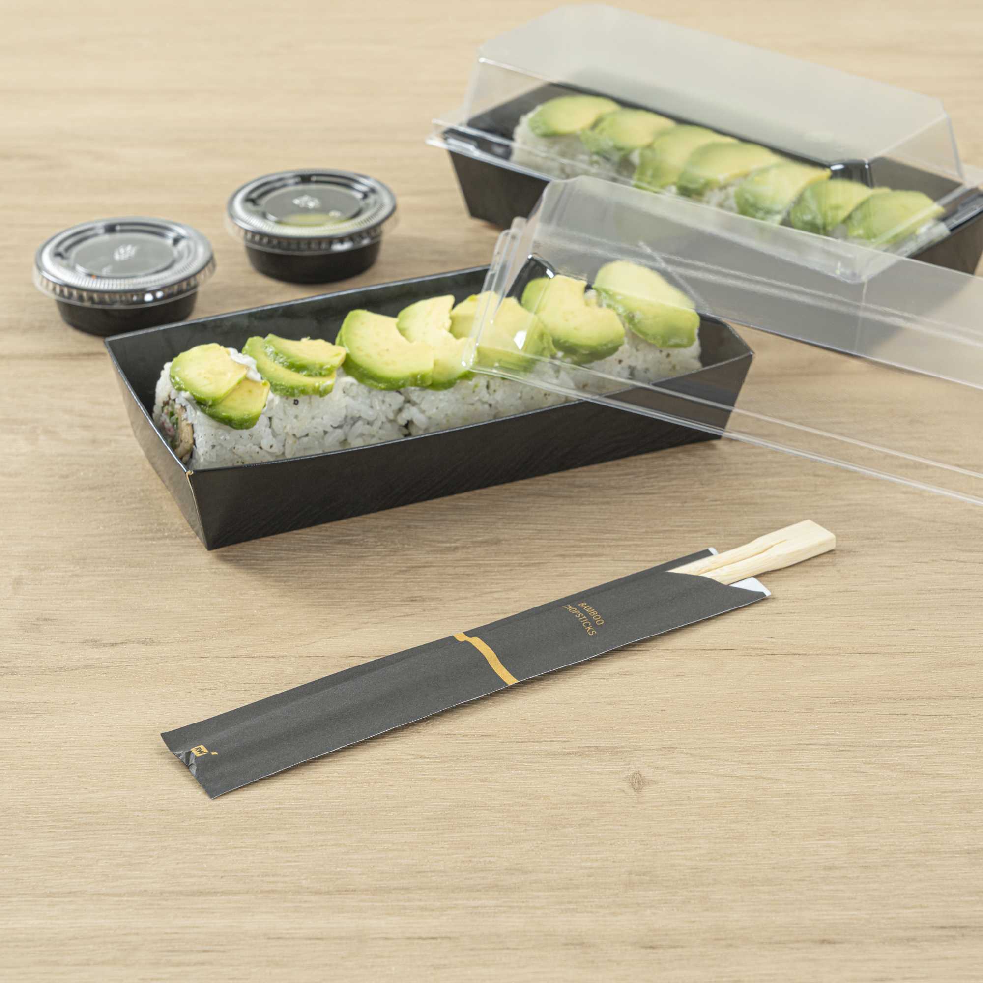 Bambuddha Natural Bamboo Twin Chopsticks - with Paper Sleeve - 8 1/4" - 1000 count box