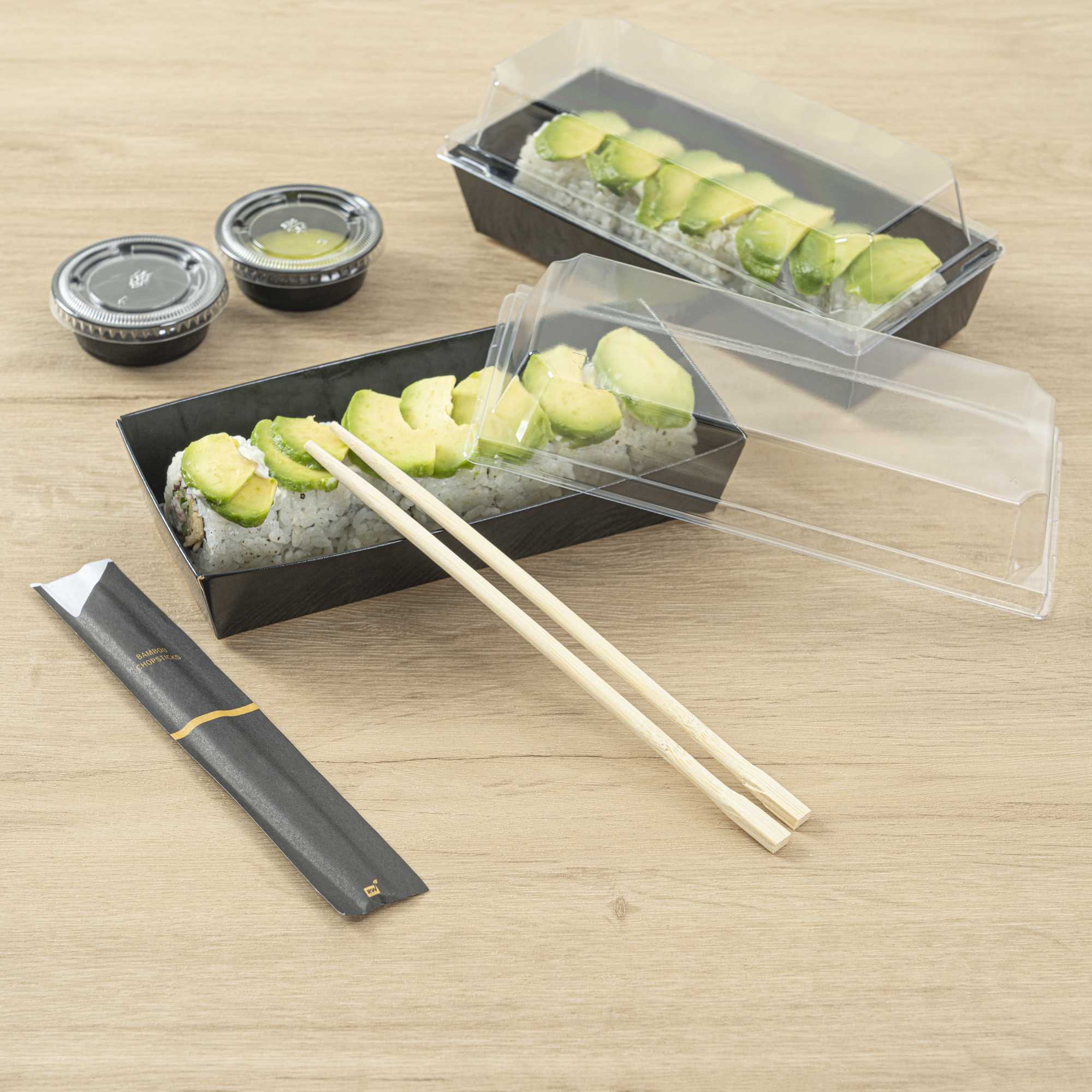Bambuddha Natural Bamboo Twin Chopsticks - with Paper Sleeve - 8 1/4" - 1000 count box