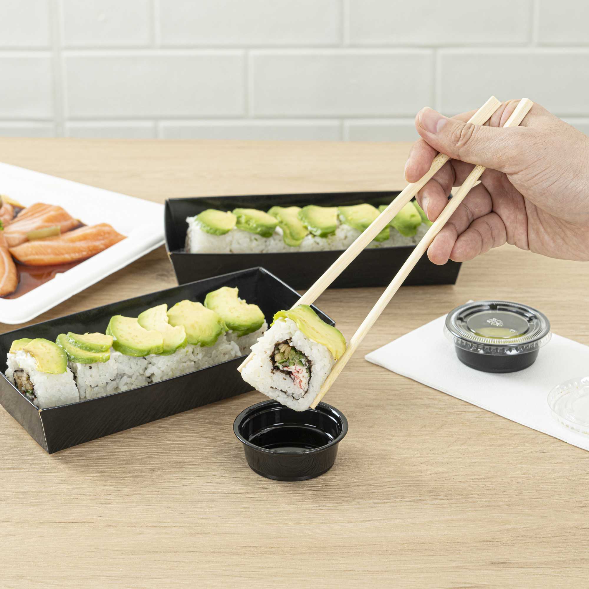 Bambuddha Natural Bamboo Twin Chopsticks - with Paper Sleeve - 8 1/4" - 1000 count box
