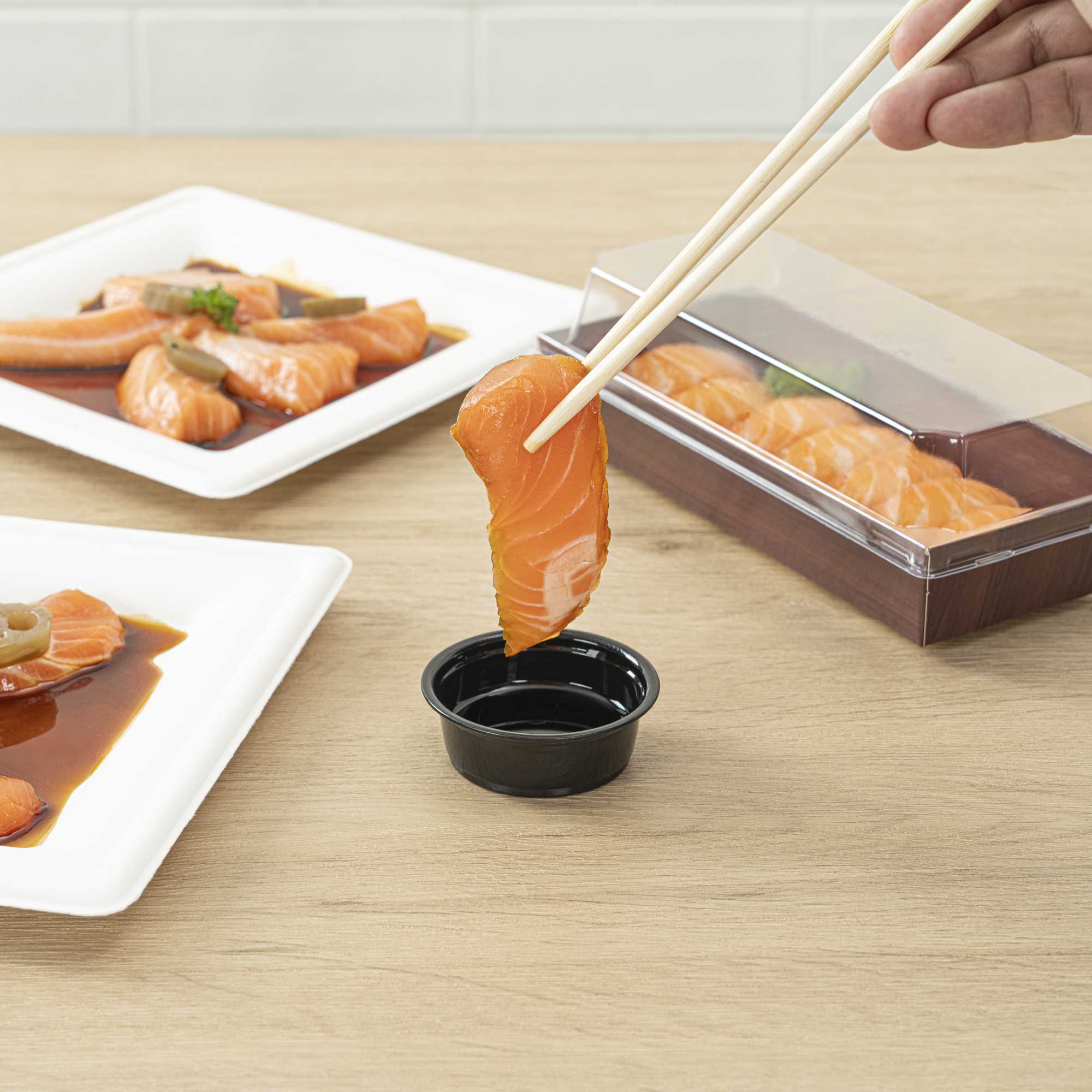 Bambuddha Natural Bamboo Twin Chopsticks - with Paper Sleeve - 9" - 100 count box