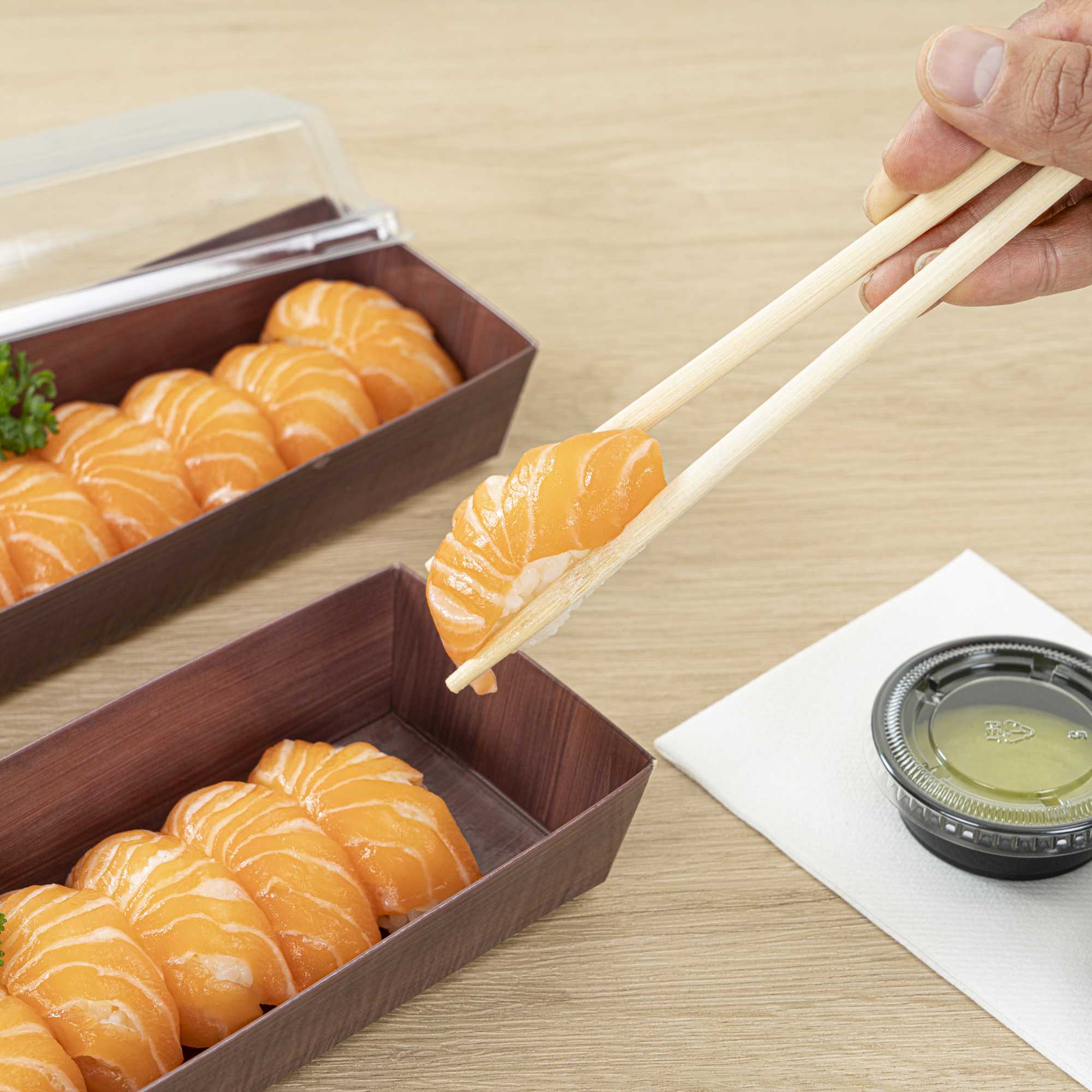 Bambuddha Natural Bamboo Twin Chopsticks - Wrapped - 9" - 100 count box