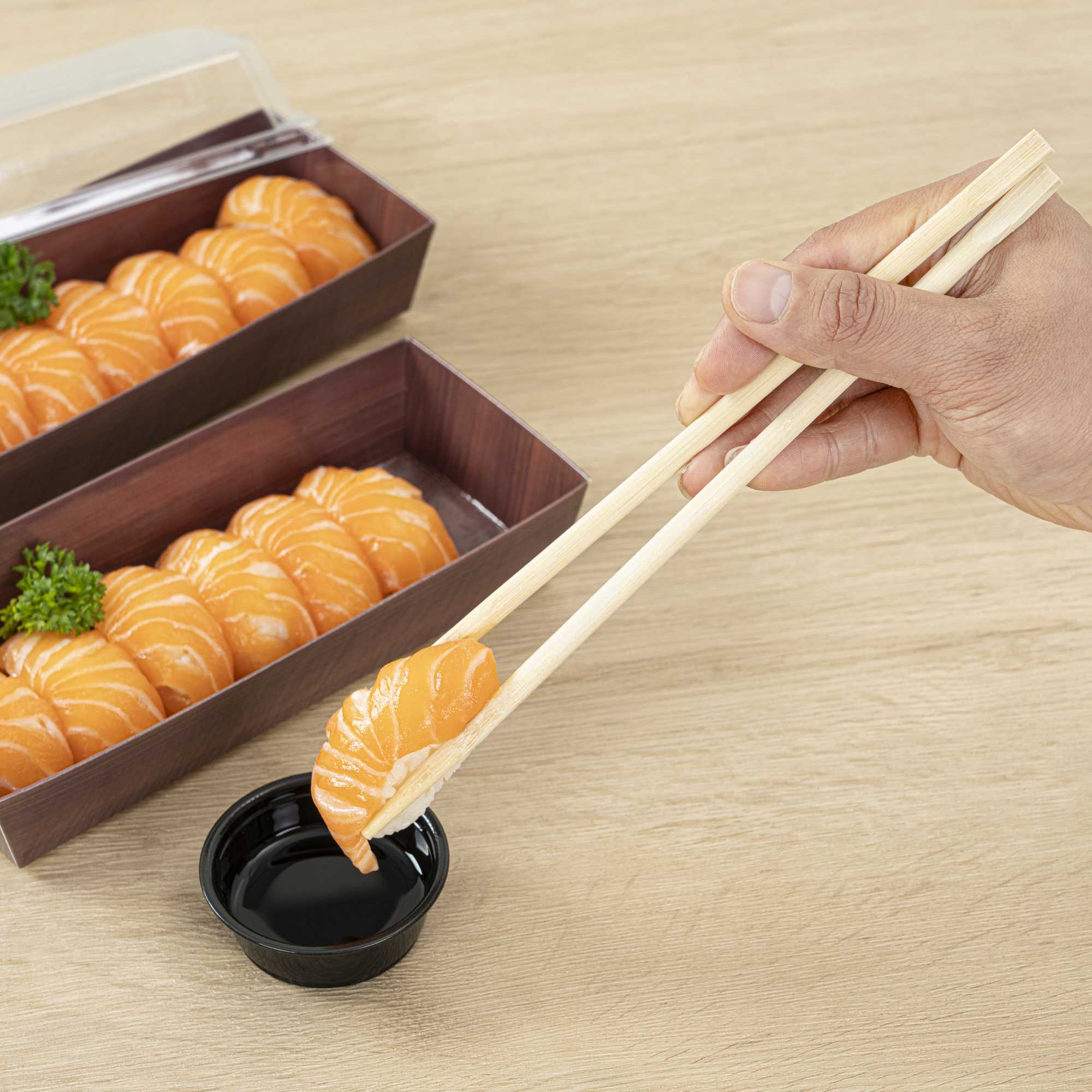 Bambuddha Natural Bamboo Twin Chopsticks - Wrapped - 9" - 100 count box