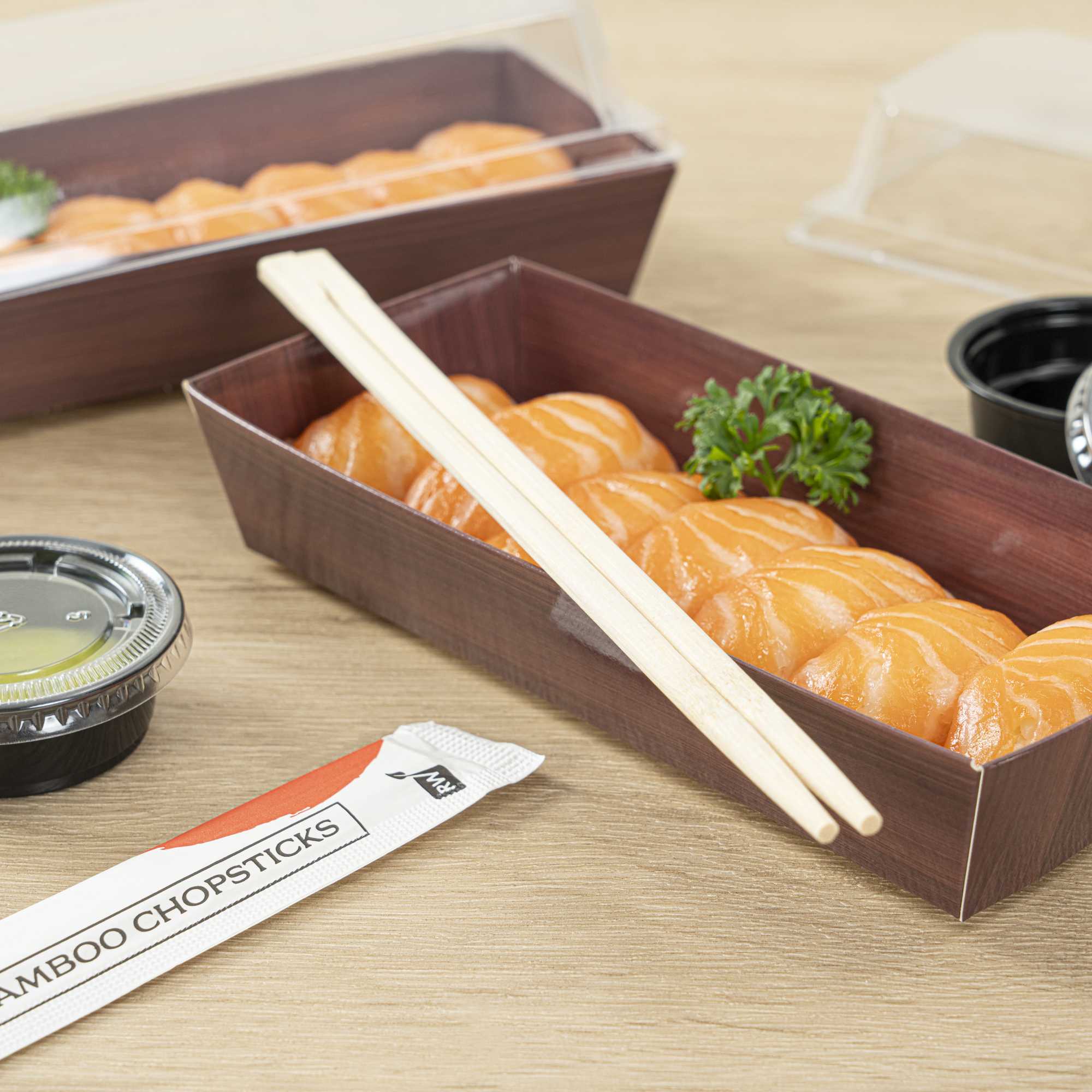Bambuddha Natural Bamboo Twin Chopsticks - Wrapped - 9" - 100 count box