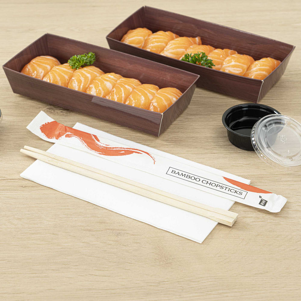 Bambuddha Natural Bamboo Twin Chopsticks - Wrapped - 9" - 100 count box