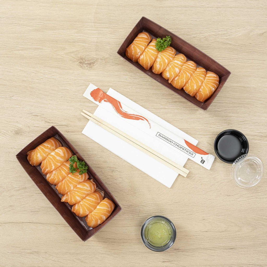 Bambuddha Natural Bamboo Twin Chopsticks - Wrapped - 9" - 100 count box