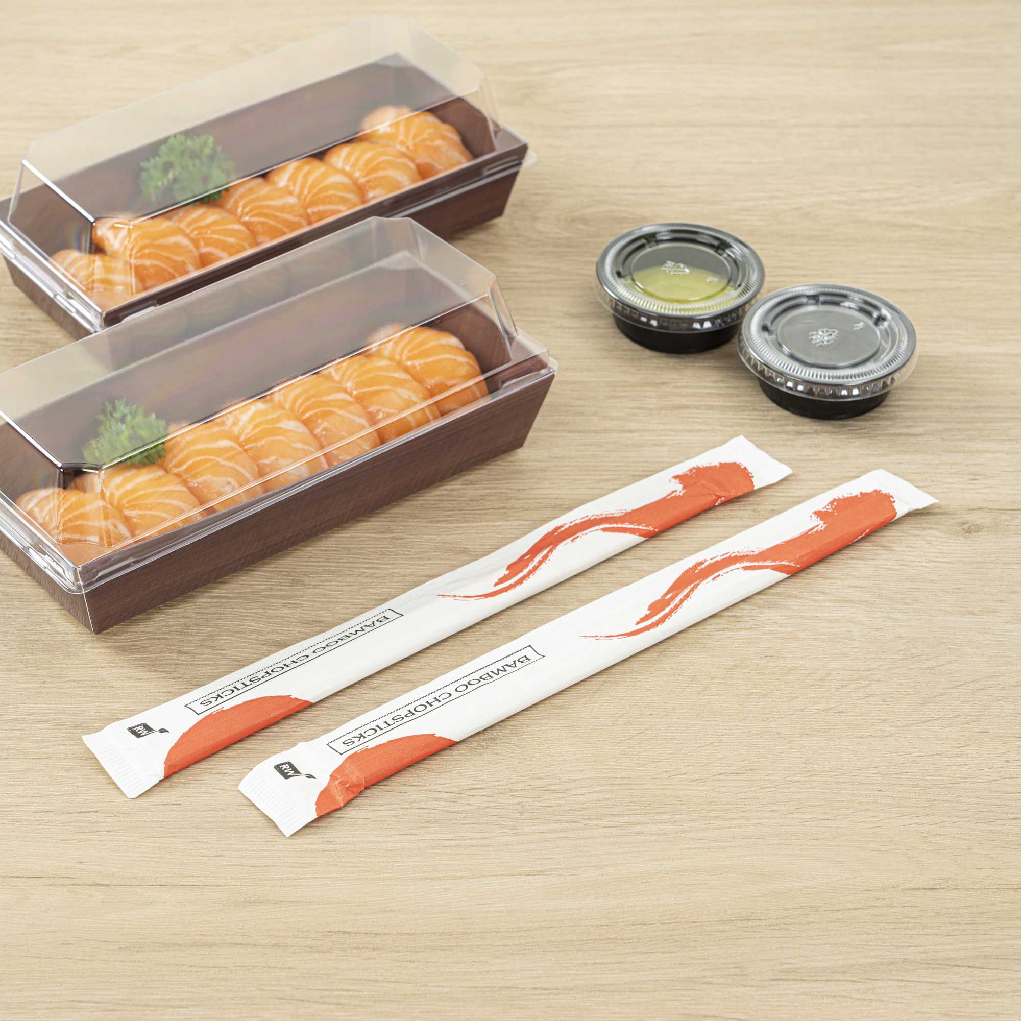 Bambuddha Natural Bamboo Twin Chopsticks - Wrapped - 9" - 1000 count box