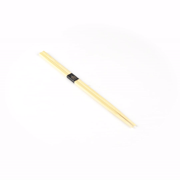 Bambuddha Square Natural Bamboo Modern Chopsticks - with Paper Band - 9 1/2" - 100 count box