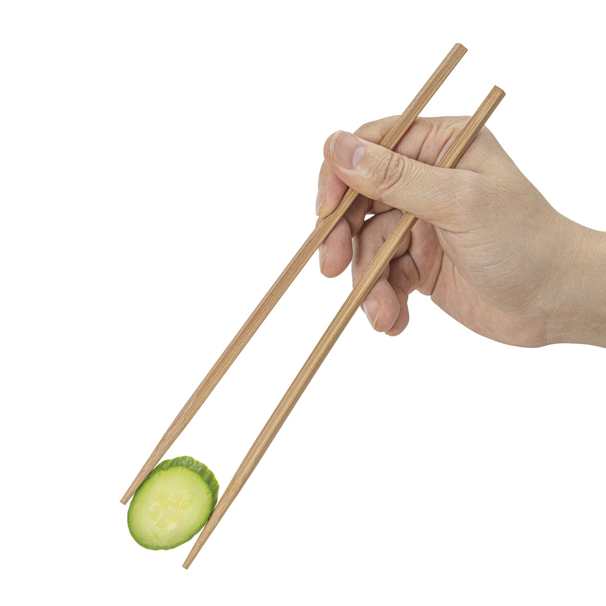Bambuddha Square Brown Bamboo Modern Chopsticks - with Paper Band - 9 1/2" - 100 count box