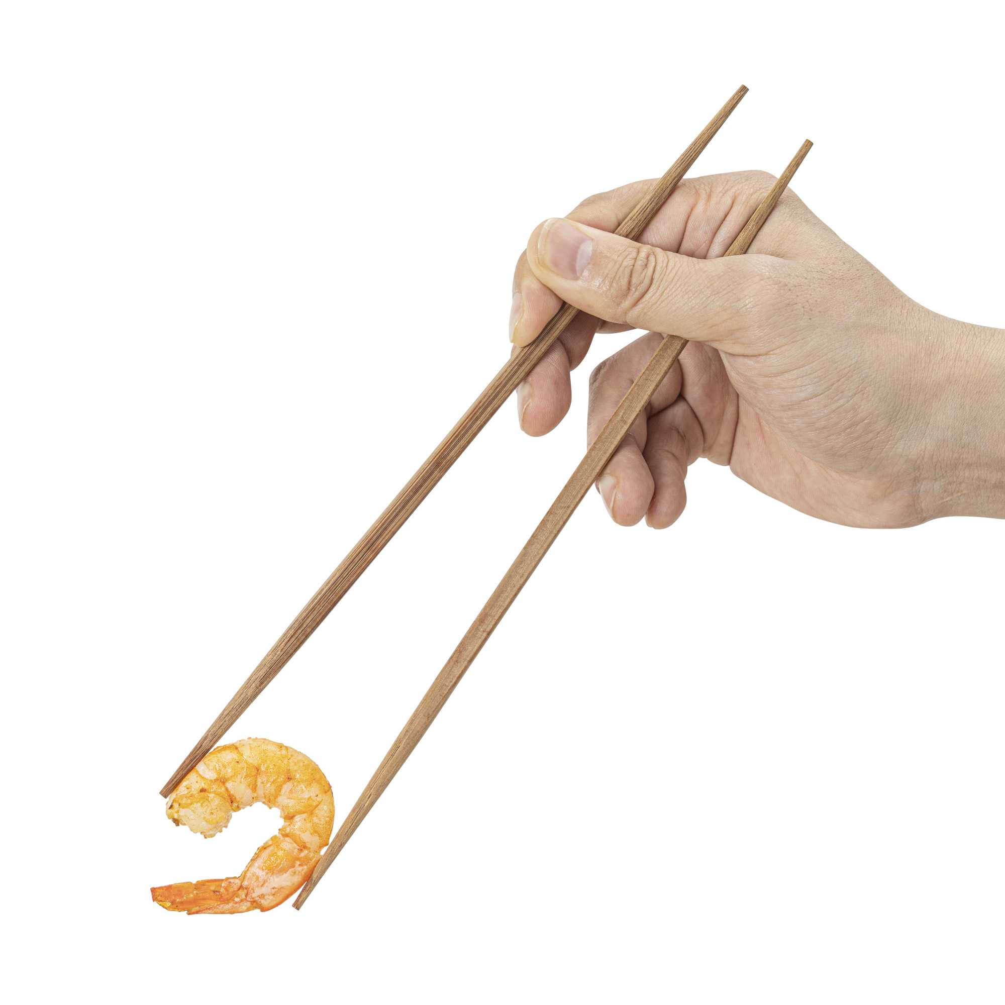 Bambuddha Brown Bamboo Contour Chopsticks - with Paper Band - 10 1/4" - 100 count box