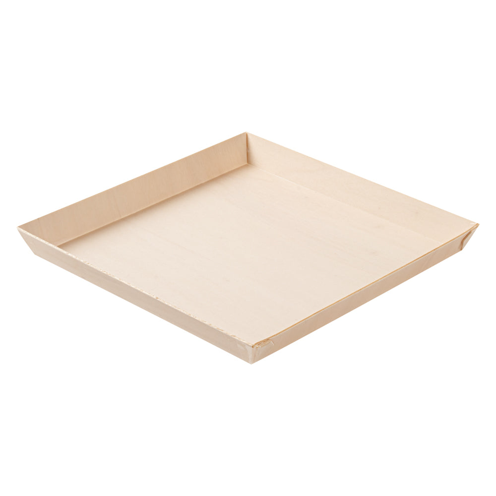 Taipei Square Poplar Plate - 9 1/2" x 9 1/2" x 1" - 25 count box