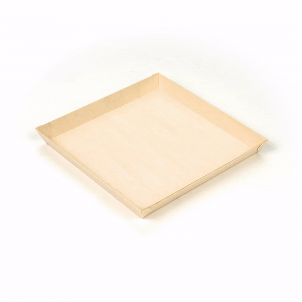 Taipei Square Poplar Plate - 9 1/2" x 9 1/2" x 1" - 25 count box