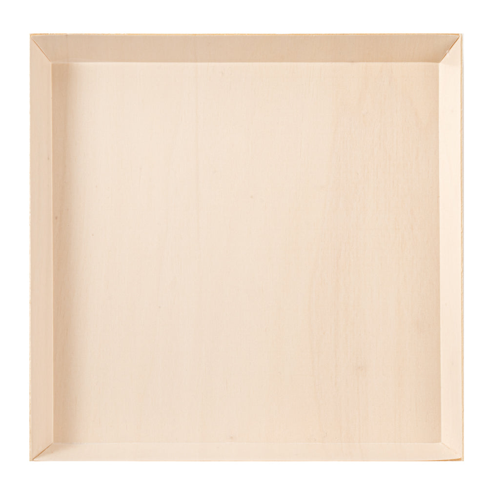 Taipei Square Poplar Plate - 9 1/2" x 9 1/2" x 1" - 100 count box