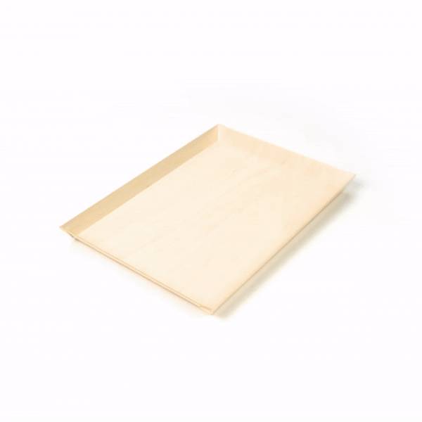 Taipei Rectangle Poplar Plate - 15 1/4" x 10 3/4" x 1" - 25 count box